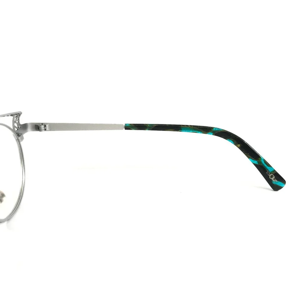 BOZ Eyeglasses Frames ELISE 0013 Matte Black Silver Cat Eye Full Rim 48-19-140